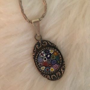 💎STERLING SILVER MURANO GLASS NECKLACE💎